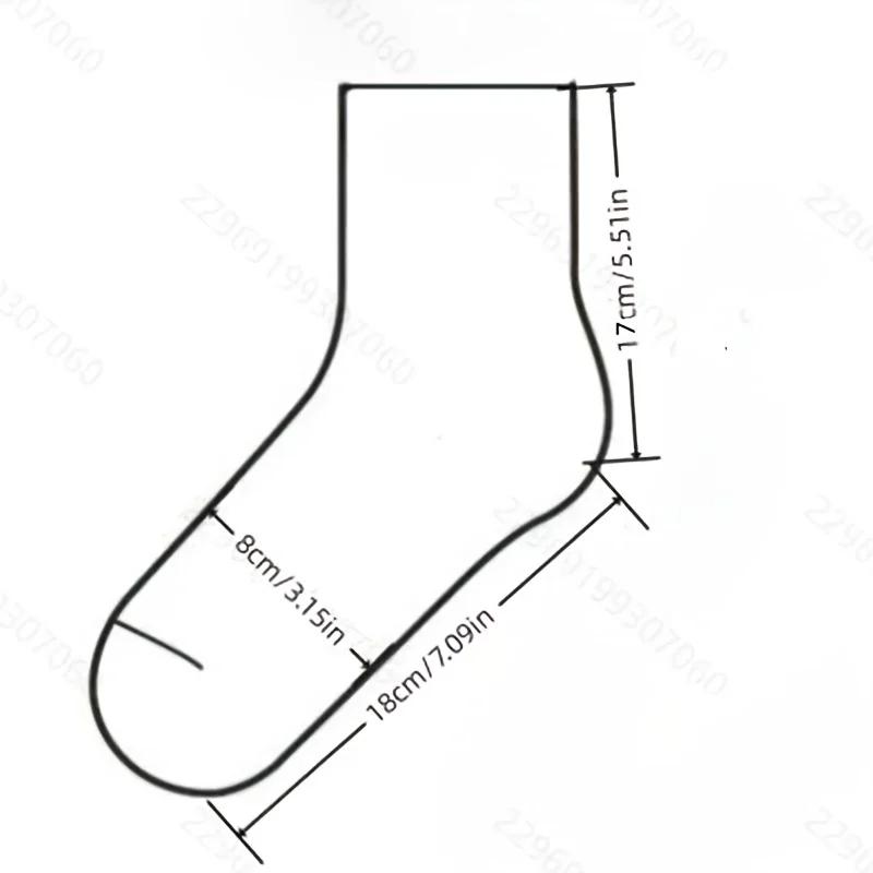 3 par strumpor med abstrakt ansikte - Konstnärlig oljemålning design tubstrumpor, bekväma vita med färgglatt abstrakt ansikte