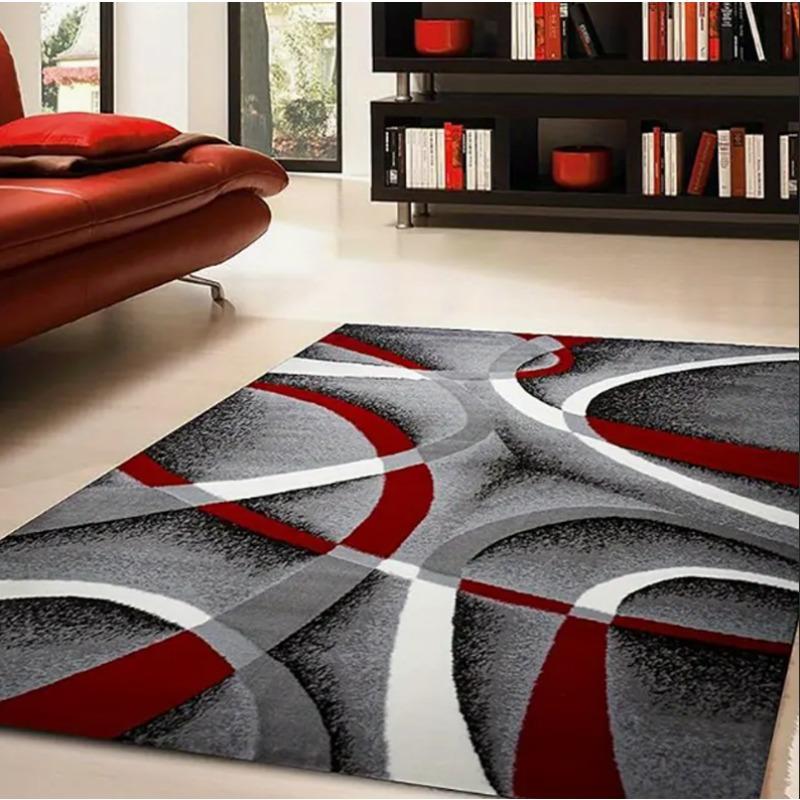 Geometrischer Großer Teppich Leichter Luxus Europäisch und Teppich Zuhause Sofa und Teetischmatte Innen Außen Teppich Fußmatte Dekoration