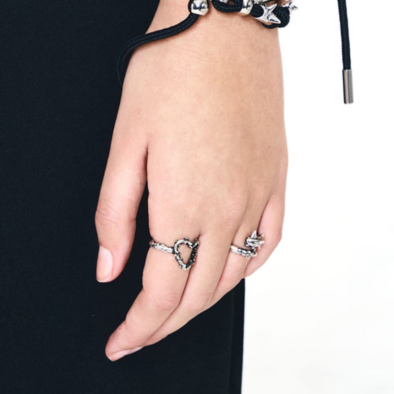 SENTIMENTS NO.611 [BURNISH] SPIKY HEART RING