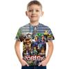 Roblox kid T shirt Boys Game Sports T-shirt Child Cartoon Short sleeve top 3D Print Casual Street Harajuku Clothes Children's clothing
