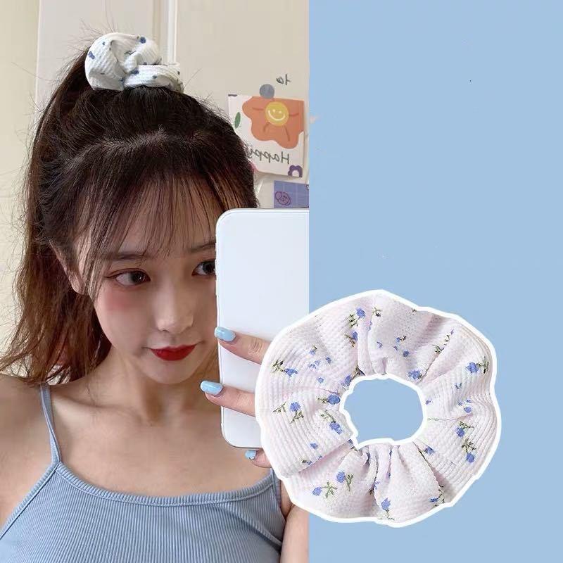 

Модная веревка для волос с толстым кишечником, резинка для женщин и девочек, студенческая корейская версия, аксессуары для волос синий