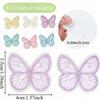10/20PCS 4.5*3.5cm Embroidered Mesh Butterfly Cloth Patches Appliques for Clothes Sewing Supplies DIY Hair Clip Accessories