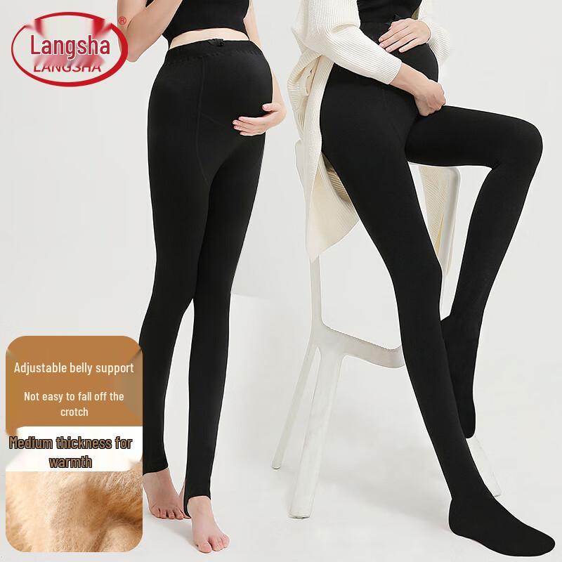 

Langsha Maternity Регулируемые леггинсы с флисовой подкладкой для поддержки живота One Size