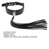 Faux Leather Choker with Tassel Leash Adjustable Handcrafted Gothic Punk Black Bondage Neck Collar Women Couple Adults Sex Toy