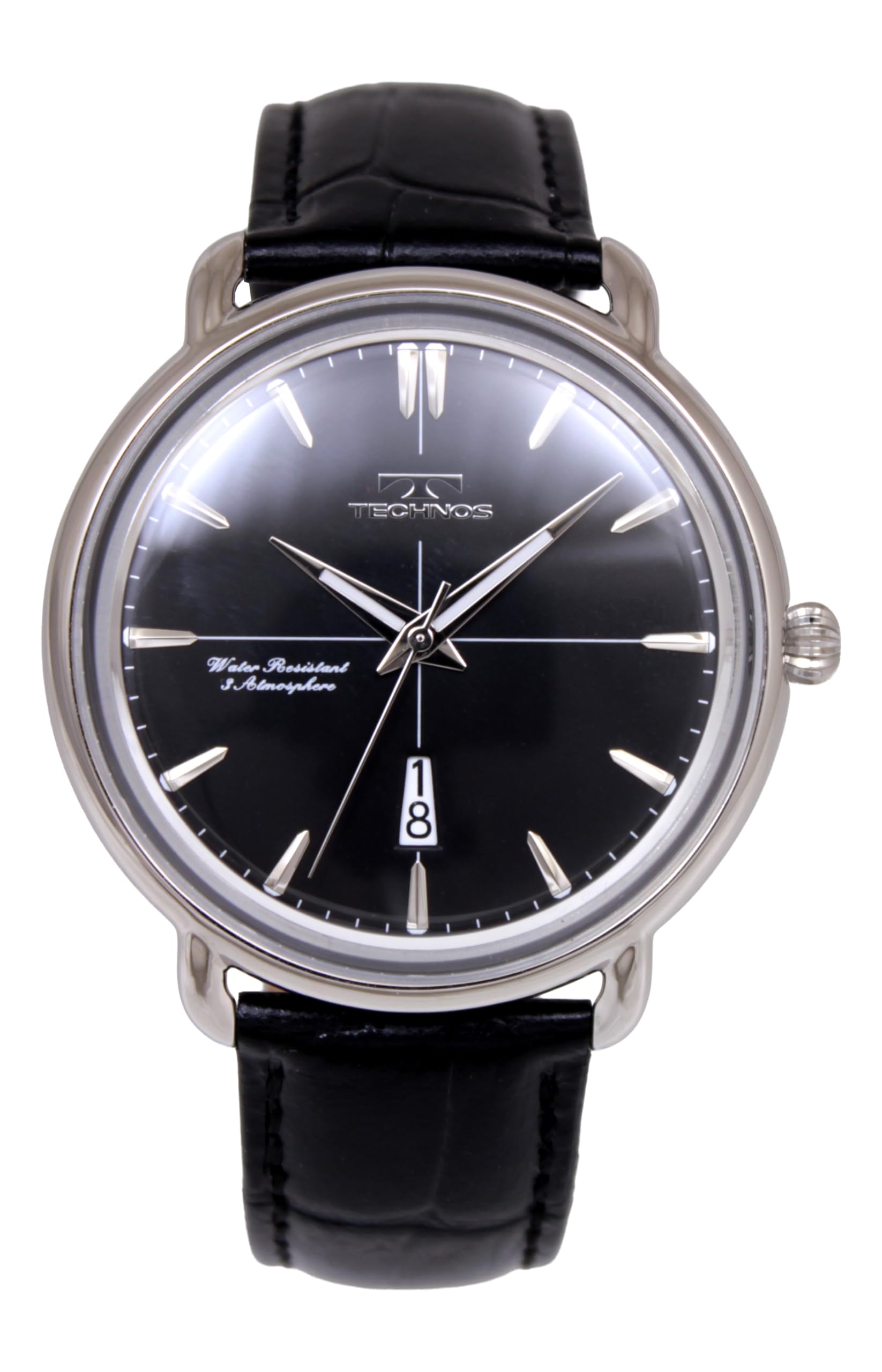 

TECHNOS Date 100th Anniversary Model T6C37SB Watch, чорний