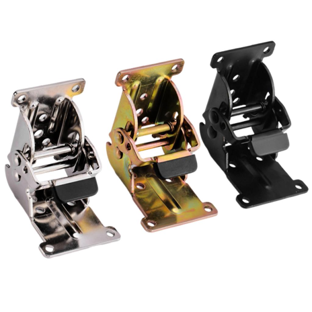 2pcs Locking Folding Hinges Concealed for Cabinets and Door Sturdy Iron Portable Furniture Hardware Easy Installion