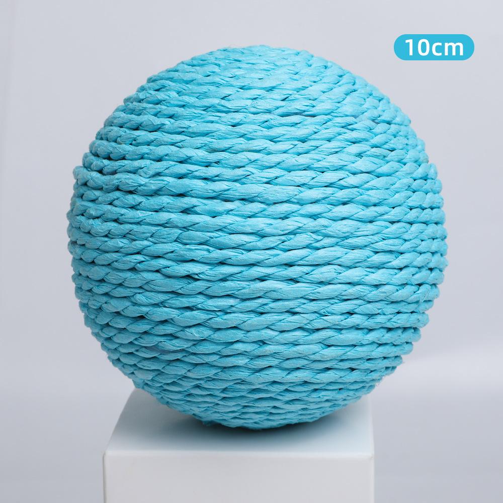 Oversized Sisal Woven Cat Toy Ball with Multi-color Options for Indoor Cats Molar Tossing Self Play