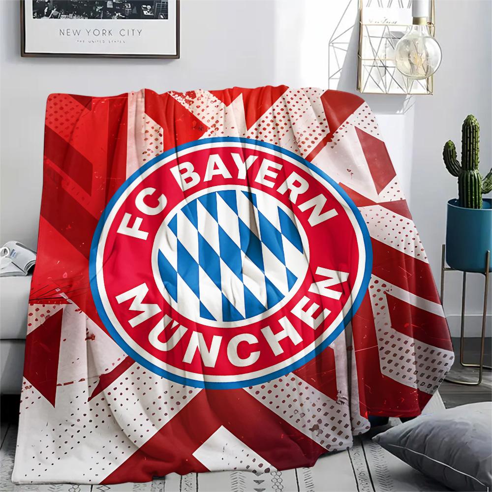 Flanelová deka s potiskem Bayern Mnichov, Vysoce kvalitní, Pohodlná pro všechna roční období, Domácí dekorace, Teplo a pohodlí, Perfektní jako vánoční dárky