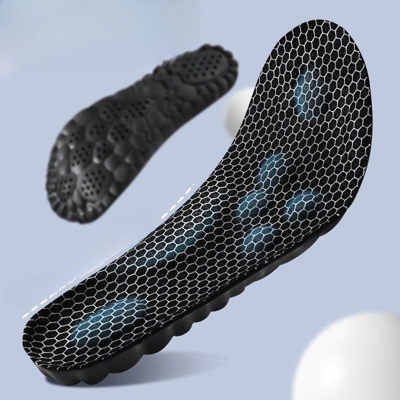 3pair Sports Insole Antibacterial Deodorant Massage Comfortable Sweat Absorption High Elastic Shock Absorption Shoe Sole