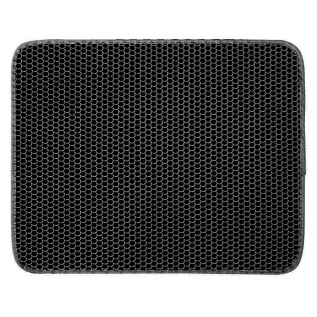 

Водонепроницаемый коврик для кошачьего туалета, двухслойный коврик для кошачьего туалета, нескользящий песочный коврик для кошек, моющийся коврик для кровати, чистые коврики 30X30CM чёрный