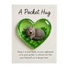 Cat Memorial Pocket Hug with Inspirational Card Emotional Support Heart-Shaped Sleeping Cat Charm Keepsake Figurine Decoration Cat Owners Lovers Gift