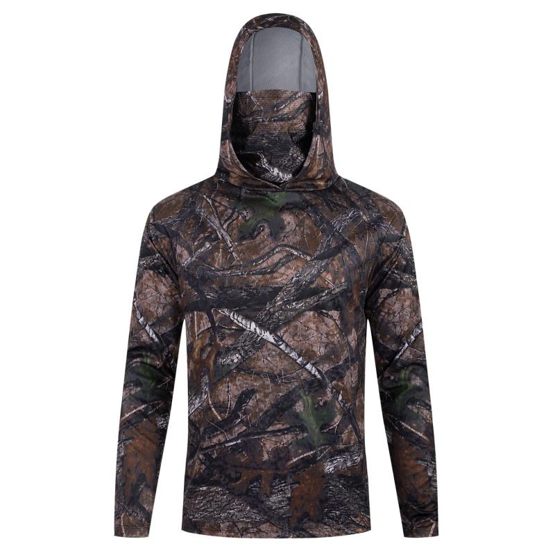 Mens Quick-Dry Breathable Mesh Hunting Fishing Sun Protection Shirt Outdoor Activities Fall Winter
