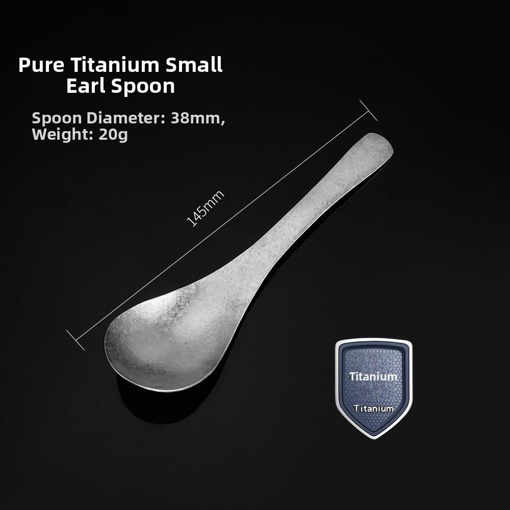 Light Luxury Food Coffee Spoon Portable Titanium Spoon High Quality Picnic Soup Dessert Tools