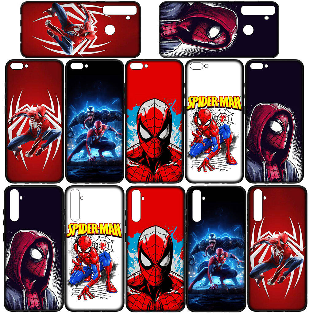 Phone Case for iPhone 17 16 15 Plus Huawei P30 P20 Lite Redmi Note 14 12 11 13 Pro Max OPPO A60 A80 A40 A18 A38 A54 Spider Man Cartoon Spiderman Cover