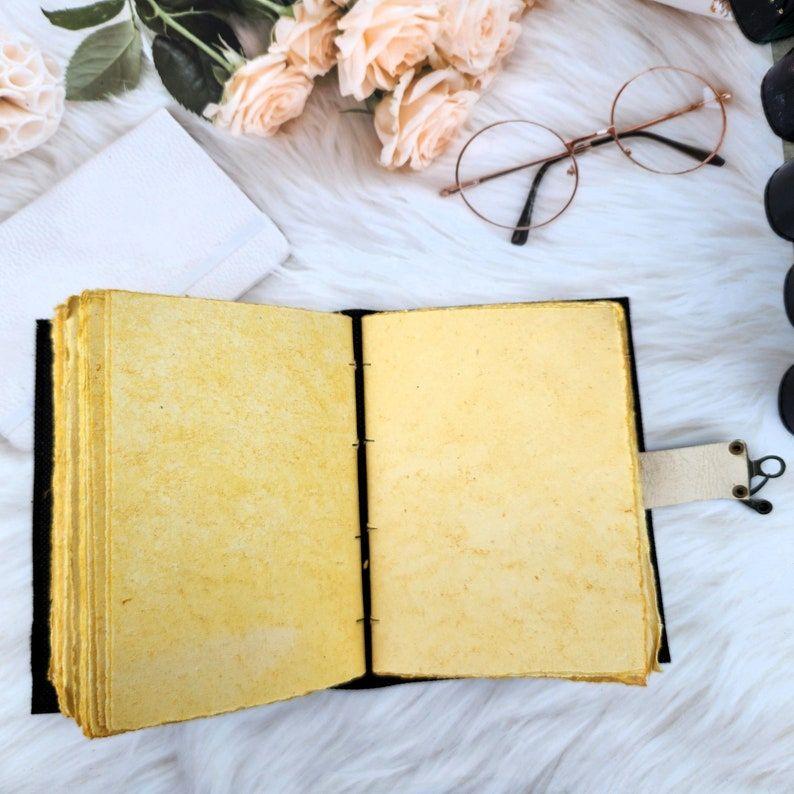 Tree & Moon Leather Journal, Leather Notebook, Sketchbook, Leather Dairy, Deckle Page Writing Journal, Book Wedding Gift, Personalized Gift.