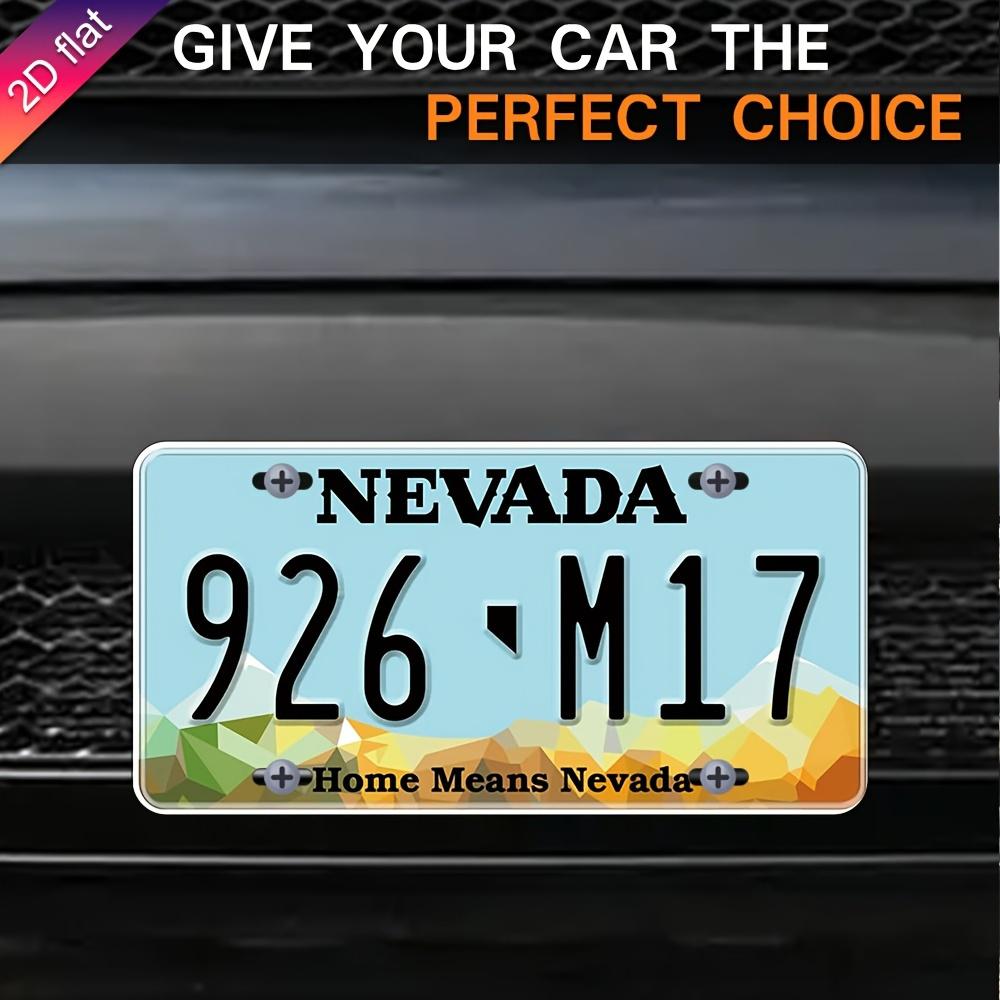 Printing Retro Nevada Aluminum License Plate- Wall Hanging Decorative Plate, 11.81x 5.9inch UV Printed Metal Sign Suitable for