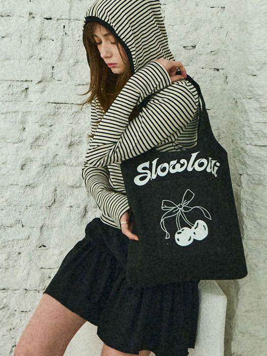 

Міні-сумка slowlolli з вишневим принтом - Чорна Beige_Free