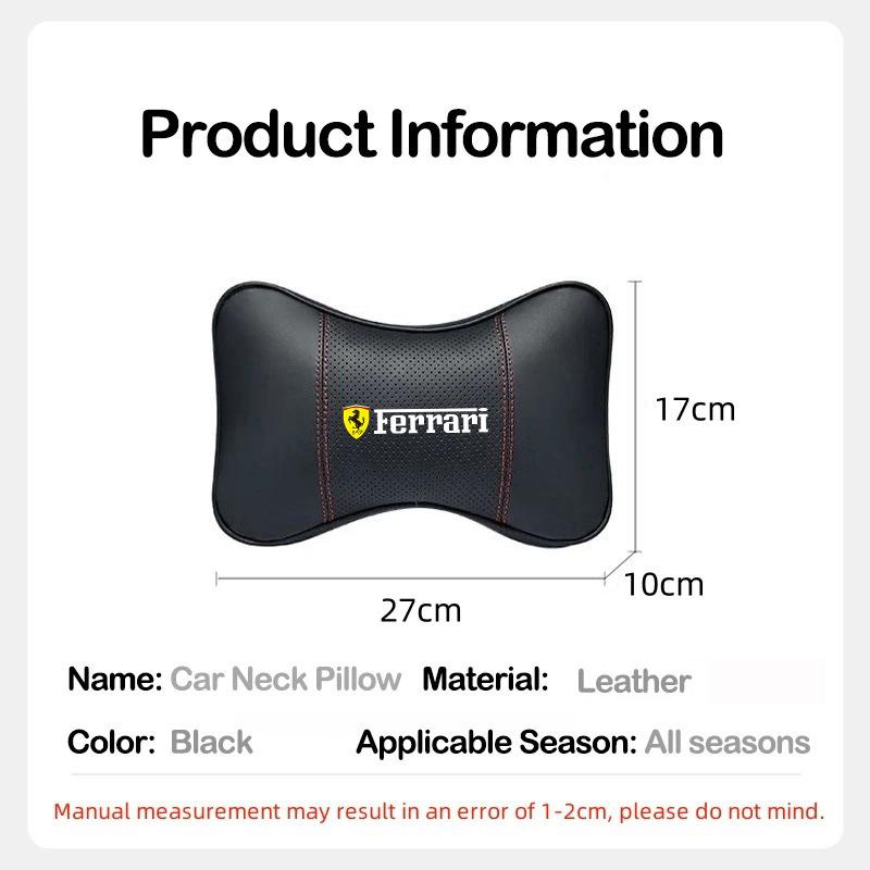 Car Headrest Restraint Neck Pillow Seat Belt Shoulder Pad For Ferrari 308 GT4 328 GTB GTS F355 360 Modena F430 458ltalia 488 F12 NBA1