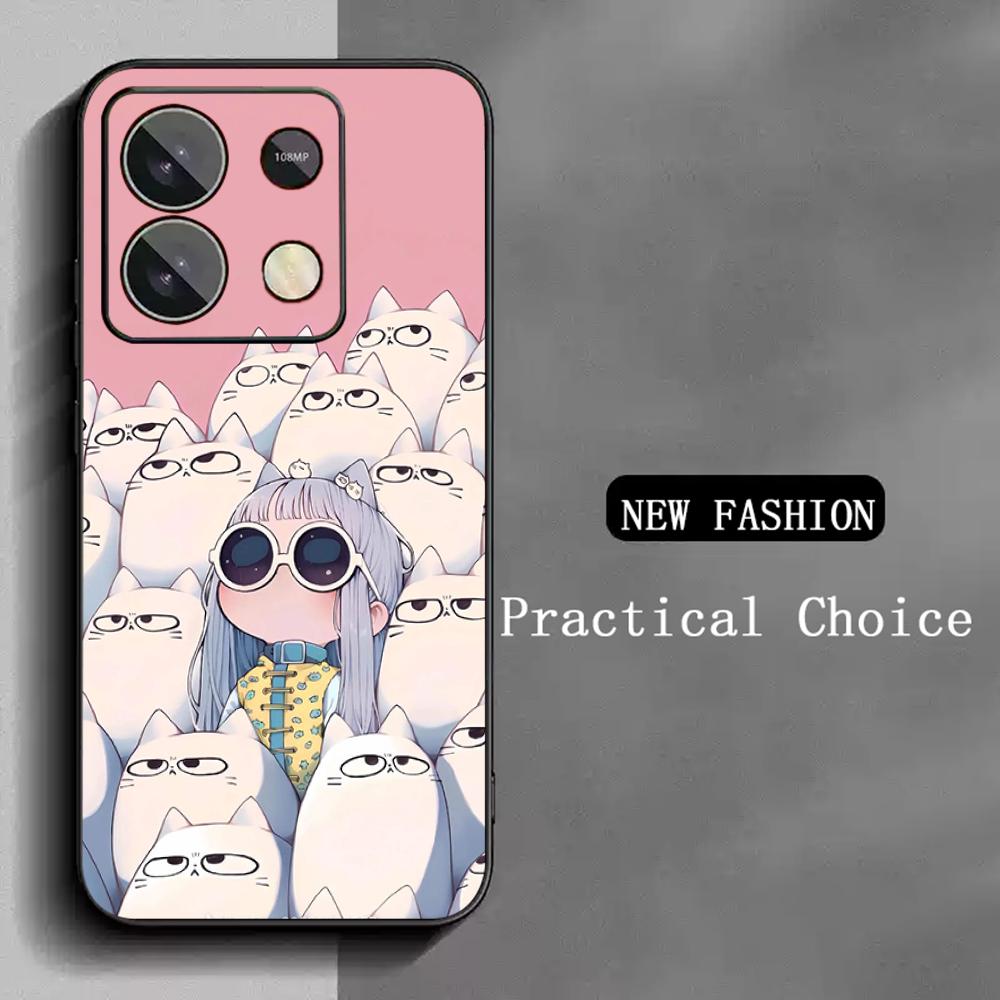Cute Animal dog pattern lovely design  Phone Case For Redmi Note 14 13 12 11 Pro Plus S 5G 14C A3 Soft Black Phone Cover
