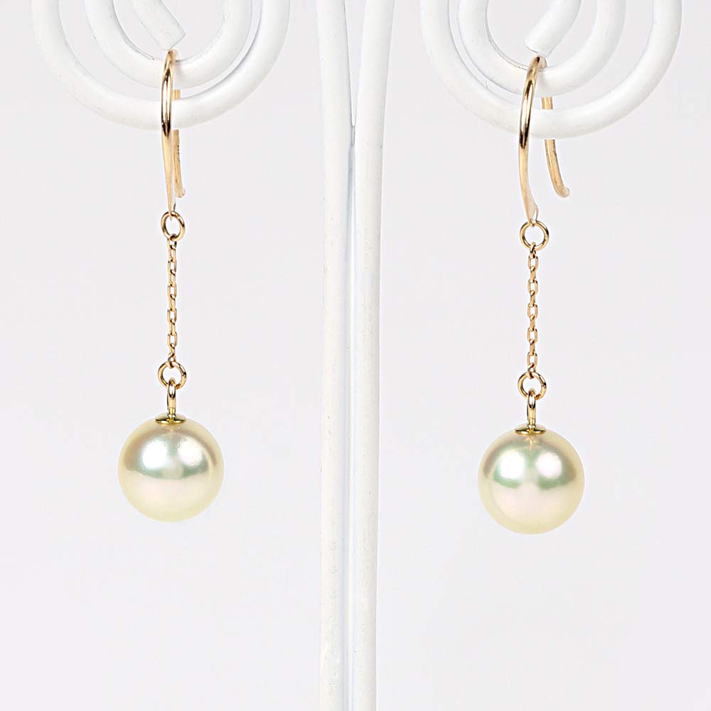 Pearl Earrings Cheerful Earrings K18 Pearl Earrings Women's [Gift Wrapped]
