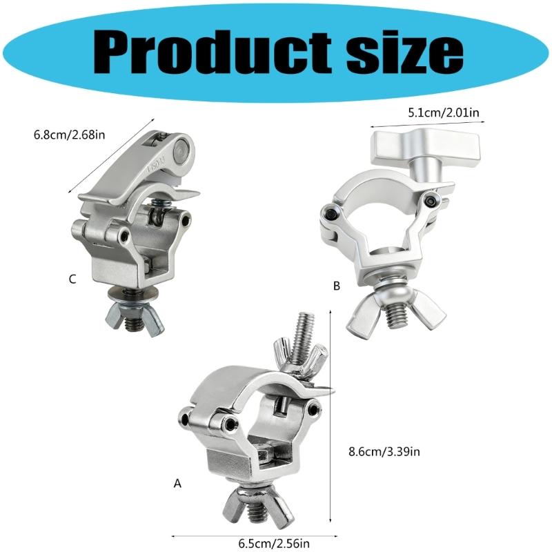 Nastavitelná svorka pro svítidlo na trubky 25 mm 30 mm Konstrukce z hliníkových slitin s vylepšenou třecí podložkou