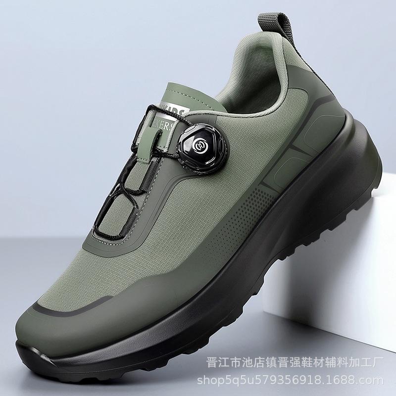 Men's shoes Four seasons comfortable platform rotating button sports shoes men's city outdoor casual shoes hiking hiking shoes
