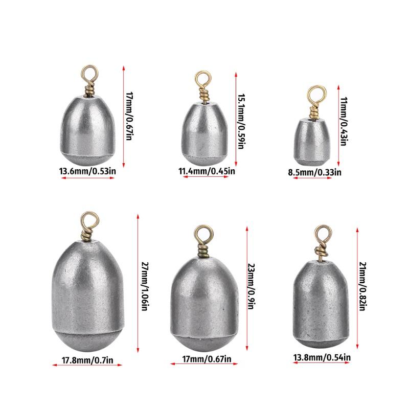 Eco Friendly Fishing Sinker Iron Weight Fish Casting Tool Set With Box