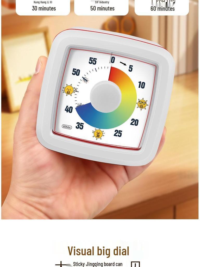 Portable Timer & Alarm Clock for Children's Homework and Time Management