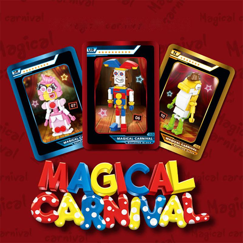 New The Amazing Digital Circus Anime Figures Building Block Horror Game Cartoon Cute Doll Block Model Set Toys for Kids Gifts