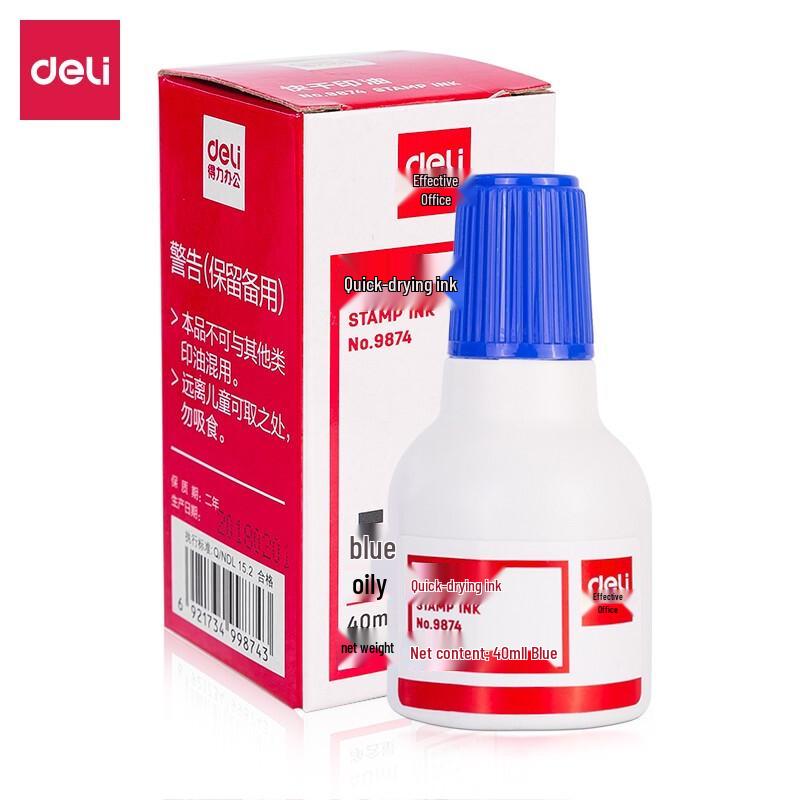 Deli 9874 Quick-Drying Ink Refill Oil