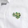 Botanical Leaf Brooch Alloy Brooch Enamel Design Lapel Pin Plant