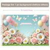 1PC, pink yellow balloon and sunflower background, no electricity required, home, office, outdoor, party decoration
