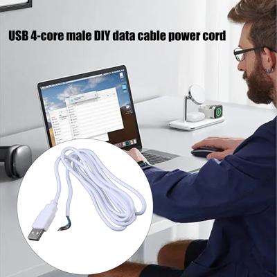 USB 2.0 Stecker 4-polig offenes Kabel USB Strom-Datenkabel Pigtail-Kabel für USB-Geräte Einbau und Ersatz Reparatur