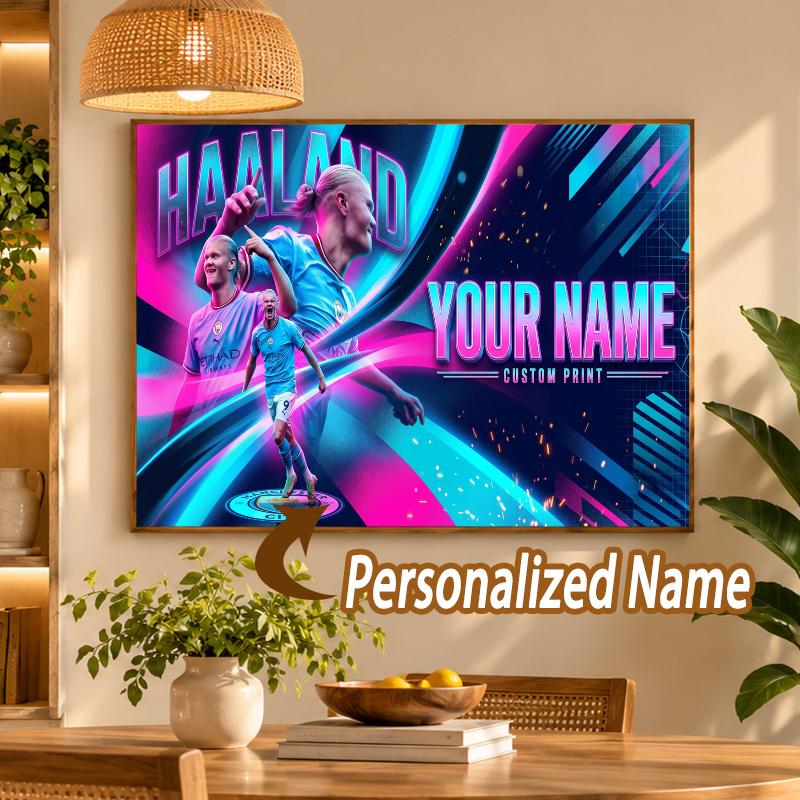 Custom Name Erling Haaland 5D Diamond Painting Personalized Full Drill Diamond Art Kit Gift