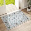 Non-Slip Boho Small Area Rugs for Entryway, Machine Washable Vintage Rug, Indoor Floral Print Carpet for Home Decor