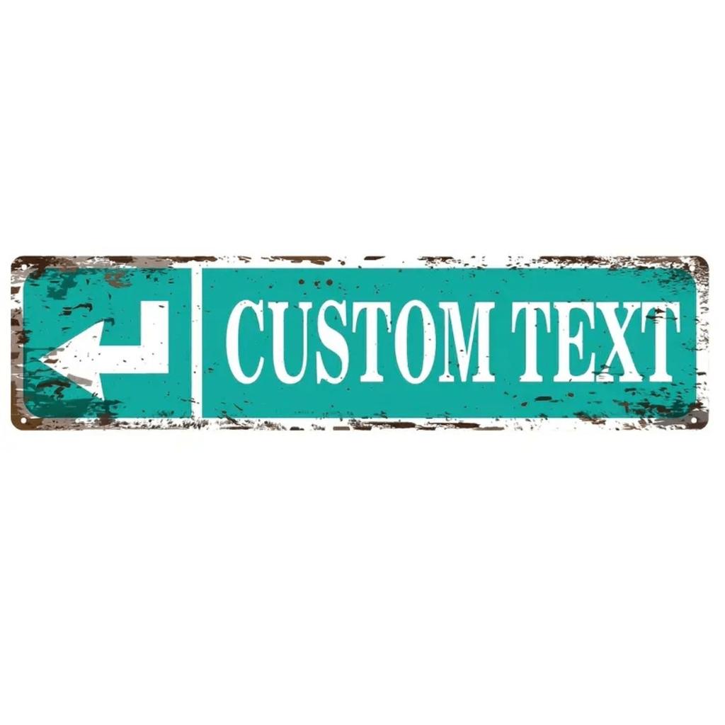 1pc Customizable Vintage Metal Tin Sign Farmhouse Kitchen Wall Decor Waterproof Outdoor Garden Plaque
