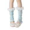 Cotton Knee High Ruffle Socks Candy Color Open Toe Socks All Match Sweet Leg Warmer  Summer