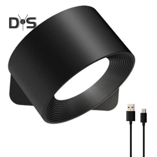 Trådløs vegglampe med fjernkontroll Dimmbar Enkel installasjon USB-oppladbar Veggmonterte lysarmaturer LED-vegglampe
