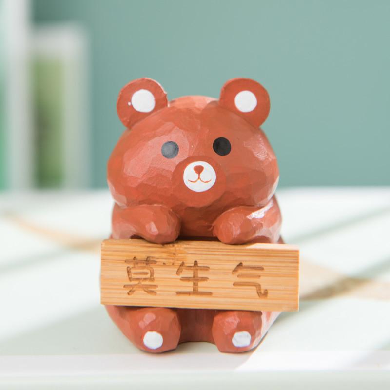 

Wooden Craft Gift Set With Cute Animal Carvings For Home Decor And Relaxation Style A