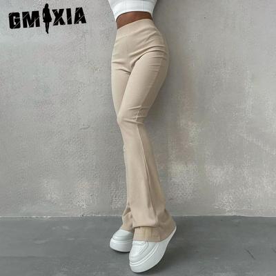 Women's Fall Solid Color Slim-fit Fashion Micro Flare Pants
