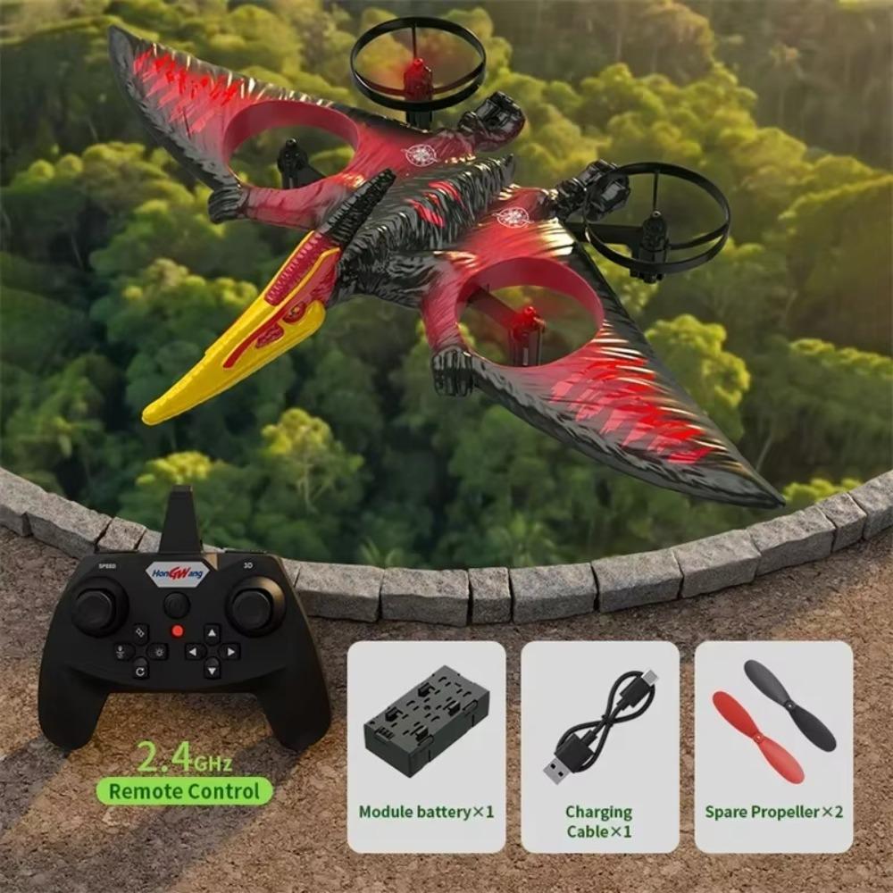 EPP Foam RC Dinosaur Aircraft Glider Toy Gravity Sensing Rechargeable Pterosaur RC Flying Toys Portable with Light
