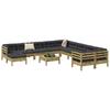 VidaXL Garden Lounge Set with Cushions 12 Pcs Impregnated Pine Wood, Outdoor Sofa Set, Sofa Set of 3299657