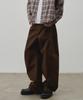 ALYSS Roard Waist Curved Cotton Pants [Vintage Brown]