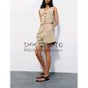 Spring New Split Vest 5320767 High Waist Linen Blended Shorts Female 3152503 1255430