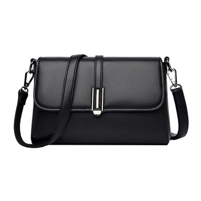 LASTOS Damen Umhängetasche, Klein, Crossbody Pochette, Leichte Mini-Tasche, PU-Leder (Schwarz)