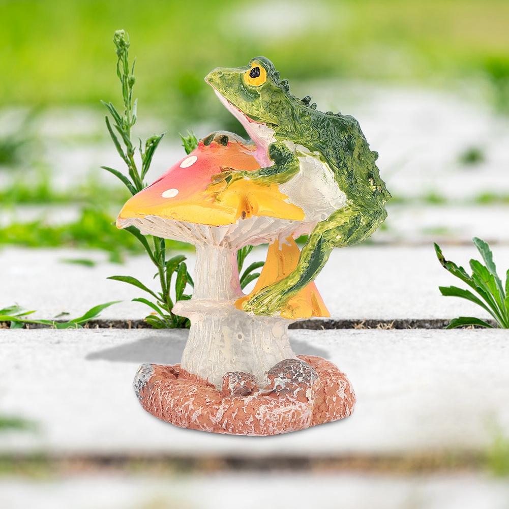 Cute Animal Mushrooms Lawn Decorations Gardens Courtyard Ornaments(Red)