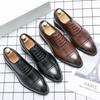 Pointed Toe British Style Leather Loafers - Men's Office, Casual, Wedding Shoes
