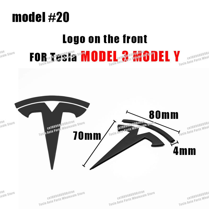 Car Badge Hood Front Grille Rear Trunk Decoration Sticker Accessories Tesla Model 3 Model Y Cybertruck Roadster SpaceX
