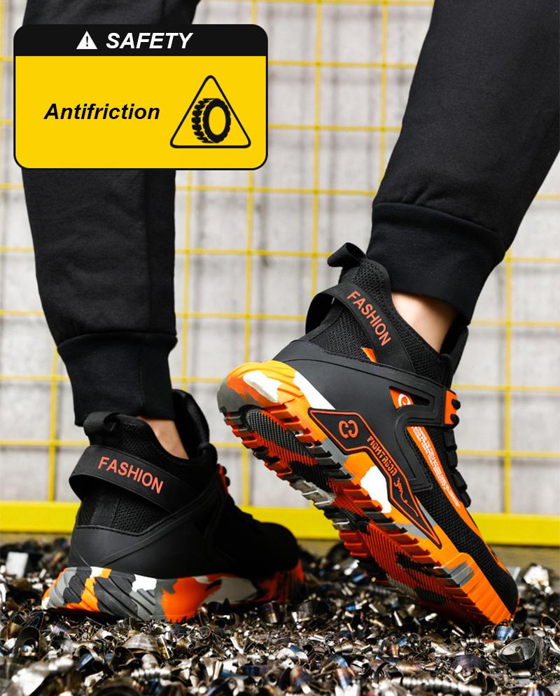 High Top Safety Shoes Men Steel Toe Work Shoes Men Anti-puncture Safety Shoes Woman Work Safety Boots Man Indestructible Shoes