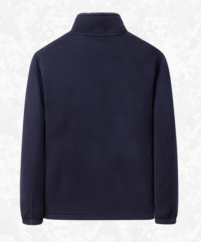 Men's Plus Size Windproof Fleece Jacket - Outdoor Sports Stand Collar Cardigan